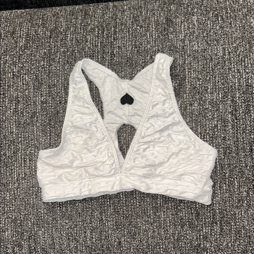 Booty by Brabants White chrome Racerback Bra